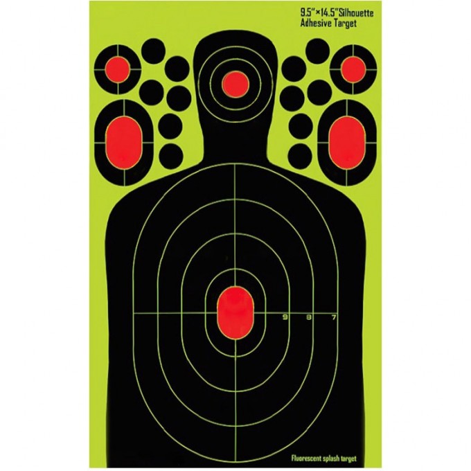 Мишень самоклеящаяся осыпающаяся STALKER, фигура, 24x37 см, 25 штук ST-TP-68-MAN-25X