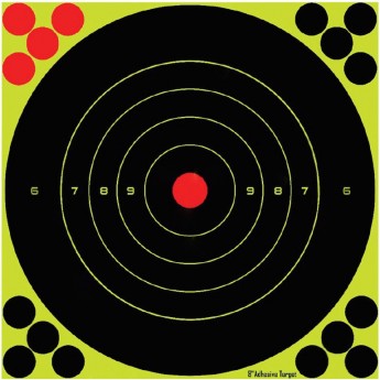 Мишень самоклеящаяся осыпающаяся STALKER, круглая, 20х20 см, D 20см, 10 шт. Мишень самоклеящаяся осыпающаяся STALKER, круглая, 20х20 см, D 20см, 10 шт.