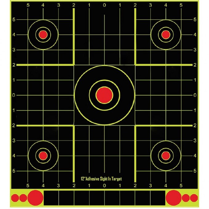 Мишень самоклеящаяся осыпающаяся STALKER, квадратная, 30.5х30.5 см, 5 штук ST-TP-213-30CM-5X